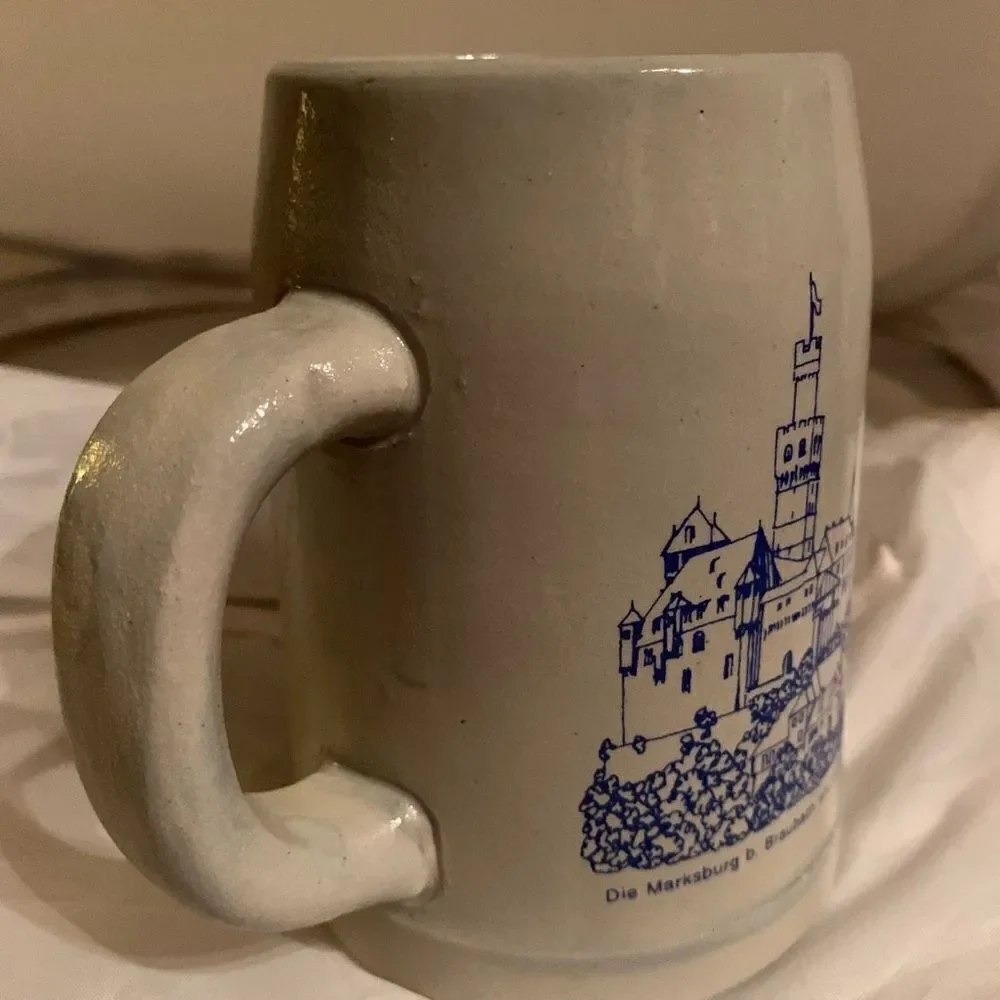 KD German Rhine Line Die Marksburg b. Braunschweig am Rhein .4 Liter Stein